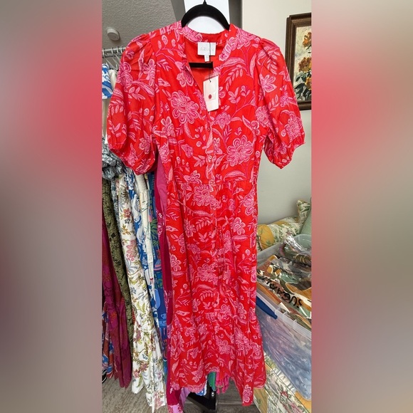 SugarLips Aria Floral Beth Button Down Midi Dress - Picture 9 of 9